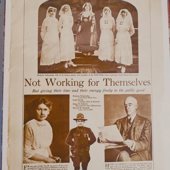 1918 "Not Working For Themselves" WWI-Era Original Vtg Magazine Page Public Good - Picture 7 of 12
